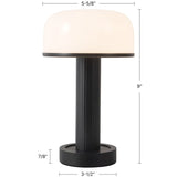 Urban Bronze/Glossy Glass 6inch Vienna Table Lamp by Alora Lighting Dimensions