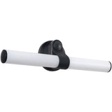 Urban Bronze/Glossy Opal Glass Ledger Vanity Light by Alora Lighting