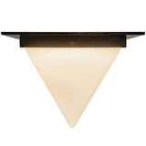 Urban Bronze/Opal Glass 11inch Mineral Flush Mount-Pyramid by Alora Lighting