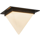 Urban Bronze/Opal Glass 11inch Mineral Flush Mount-Pyramid by Alora Lighting