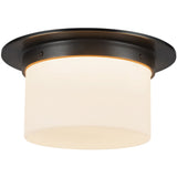 Urban Bronze/Opal Glass 5x11inch Mineral Flush Mount-Round by Alora Lighting