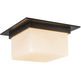 Urban Bronze/Opal Glass 5x11inch Mineral Flush Mount-Square by Alora Lighting