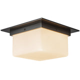 Urban Bronze/Opal Glass 5x11inch Mineral Flush Mount-Square by Alora Lighting