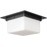 Urban Bronze/Opal Glass 5x11inch Mineral Flush Mount-Square by Alora Lighting