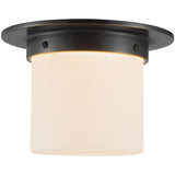 Urban Bronze/Opal Glass 5x8inch Mineral Flush Mount-Round by Alora Lighting