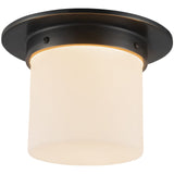 Urban Bronze/Opal Glass 5x8inch Mineral Flush Mount-Round by Alora Lighting