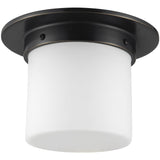 Urban Bronze/Opal Glass 5x8inch Mineral Flush Mount-Round by Alora Lighting