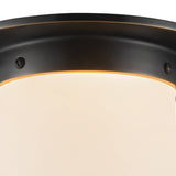 Urban Bronze/Opal Glass 5x8inch Mineral Flush Mount-Round by Alora Lighting Details