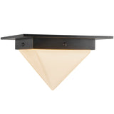 Urban Bronze/Opal Glass 8inch Mineral Flush Mount-Pyramid by Alora Lighting