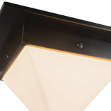 Urban Bronze/Opal Glass 8inch Mineral Flush Mount-Pyramid by Alora Lighting Details