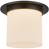 Urban Bronze/Opal Glass 8x11inch Mineral Flush Mount-Round by Alora Lighting