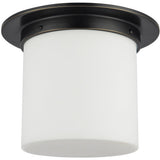 Urban Bronze/Opal Glass 8x11inch Mineral Flush Mount-Round by Alora Lighting