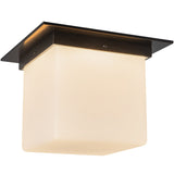 Urban Bronze/Opal Glass 8x11inch Mineral Flush Mount-Square by Alora Lighting