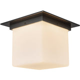 Urban Bronze/Opal Glass 8x11inch Mineral Flush Mount-Square by Alora Lighting