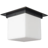 Urban Bronze/Opal Glass 8x11inch Mineral Flush Mount-Square by Alora Lighting