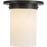 Urban Bronze/Opal Glass 8x8inch Mineral Flush Mount-Round by Alora Lighting
