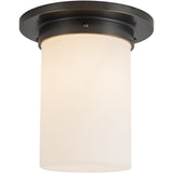 Urban Bronze/Opal Glass 8x8inch Mineral Flush Mount-Round by Alora Lighting
