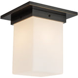 Urban Bronze/Opal Glass 8x8inch Mineral Flush Mount-Square by Alora Lighting