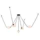 Urban Bronze/Opal Glass Mineral Chandelier by Alora Lighting