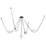 Urban Bronze/Opal Glass Mineral Chandelier by Alora Lighting