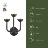 Urban Bronze 11inch Spade Wall/Vanity Light by Alora Lighting Light Source
