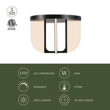 Urban Bronze 16inch Anders Semi-Flush Mount by Alora Lighting Light Source
