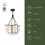 Urban Bronze 24inch Anders Chandelier by Alora Lighting Light Source
