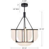 Urban Bronze 24inch Anders Chandelier by Alora Lighting Dimensions