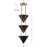 Urban Bronze 28inch Versus Pendant by Alora Lighting Dimensions