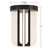 Urban Bronze 8inch Anders Semi-Flush Mount by Alora Lighting Dimensions
