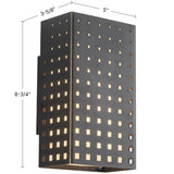 Urban Bronze 9inch Astoria Wall Sconce by Kuzco Dimensions
