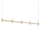 V Panels Single Pendant 5 Lights Brass By Sonneman