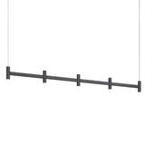 V Panels Single Pendant 5 Lights Satin Black By Sonneman