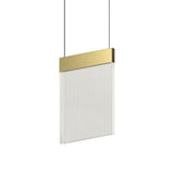 V Panels Single Pendant Brass Medium By Sonneman