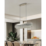 Valparaiso Linear Chandelier Chrome by Eglo - lifestyle room setting