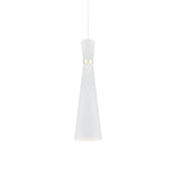Vanderbilt Pendant — 6 Inch, White With Gold Detail