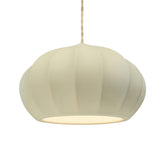 Oval Fluted Ceramic Pendant