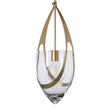 Vaso Pendant, shown in Modern Brass, by Hubbardton Forge