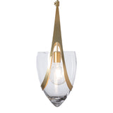 Vaso Pendant, shown in Modern Brass, by Hubbardton Forge