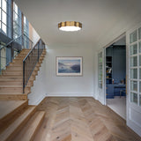 Vaughan LED Flush Mount Aged Brass Medium WAC Lighting Lifestyle View