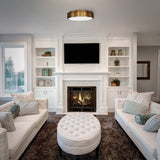 Vaughan LED Flush Mount Aged Brass Small WAC Lighting Lifestyle View