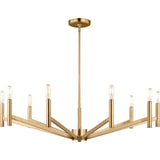 Vector Chandelier — 36", Satin Brass