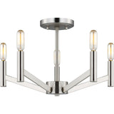 Vector Semi-Flushmount — 18", Brushed Nickel