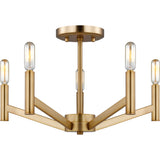 Vector Semi-Flushmount — 18", Satin Brass