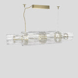 Vegas Linear Suspension By Masiero, Size: Medium, Finish: Champagne Leaf, , | Casa Di Luce Lighting
