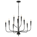 Vela Multi-Tier Chandelier Black by Maxim Lighting