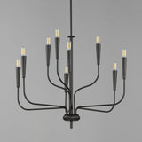 Vela Multi-Tier Chandelier Black by Maxim Lighting