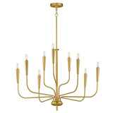 Vela Multi-Tier Chandelier Satin Brass by Maxim Lighting