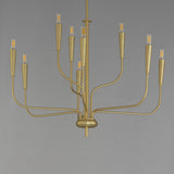 Vela Multi-Tier Chandelier Satin Brass by Maxim Lighting