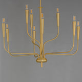 Vela Multi-Tier Chandelier Satin Brass by Maxim Lighting